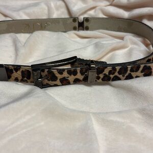 Cache Animal Print Belt with Black Details